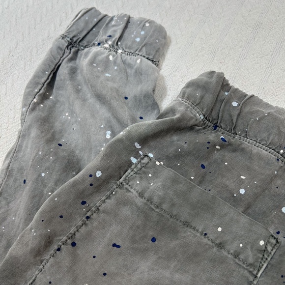 CLOTH & STONE for Anthropologie Women's Paint Splatter Jogger Pants Size XS Gray - Picture 9 of 12
